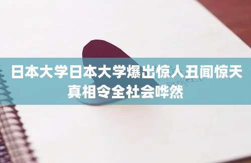 日本大学日本大学爆出惊人丑闻惊天真相令全社会哗然