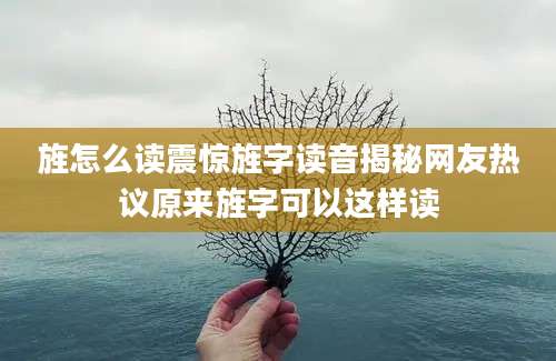 旌怎么读震惊旌字读音揭秘网友热议原来旌字可以这样读