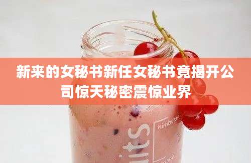 新来的女秘书新任女秘书竟揭开公司惊天秘密震惊业界