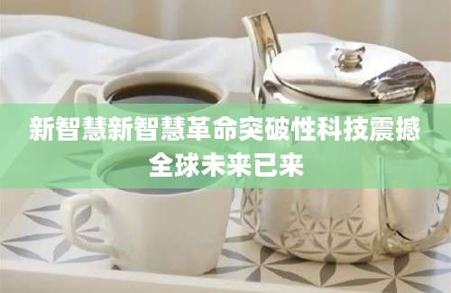 新智慧新智慧革命突破性科技震撼全球未来已来