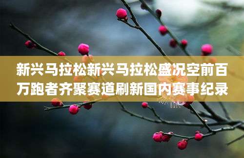 新兴马拉松新兴马拉松盛况空前百万跑者齐聚赛道刷新国内赛事纪录